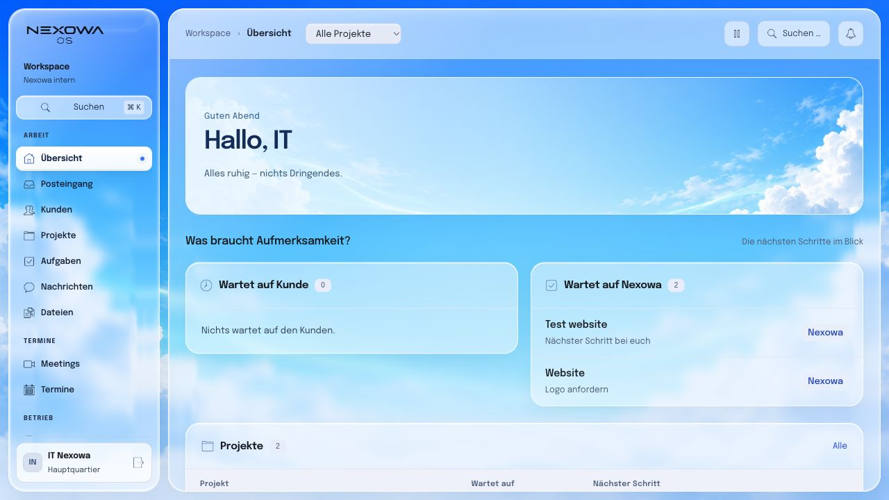 NEXOWA OS — Web-App